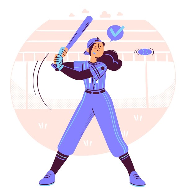 Free Vector baseball concept illustration