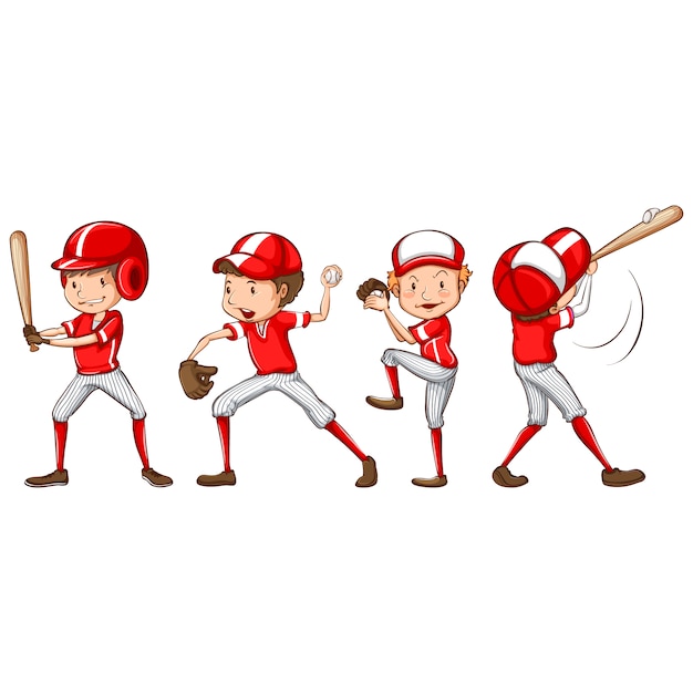 Free Vector baseball player collection