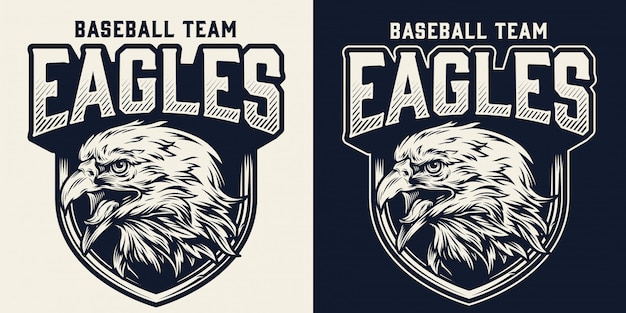 Baseball team monochrome logo