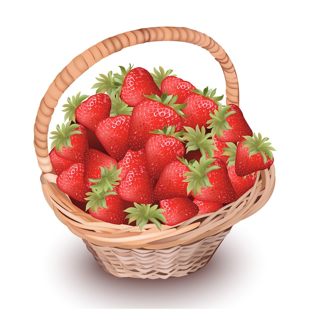 Basket of berries background