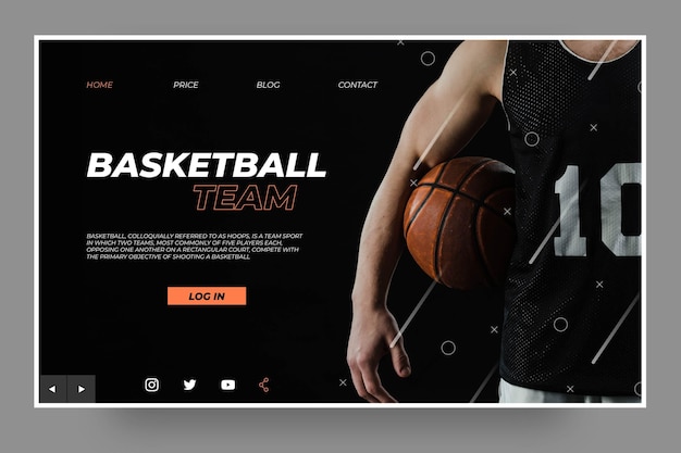 Basketball champion landing page template