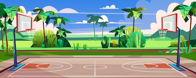 Basketball court on street