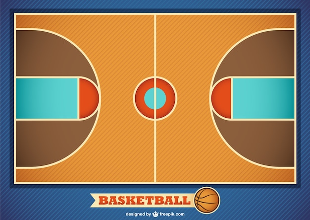 Free Vector basketball court