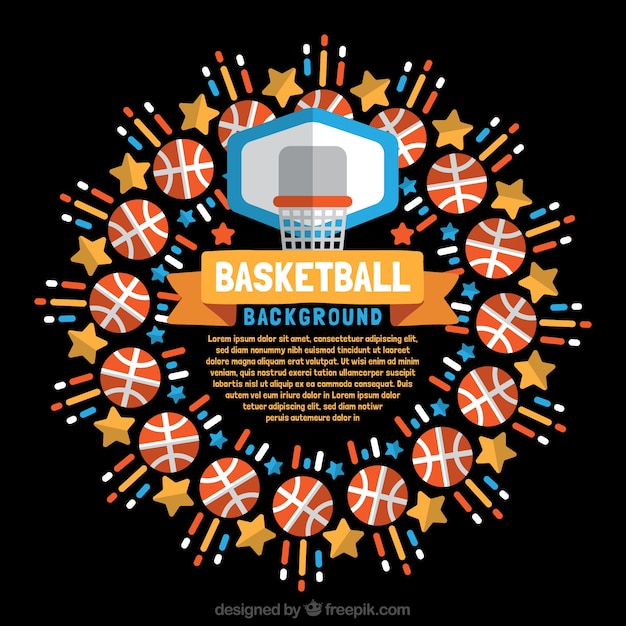 Free vector basketball element background