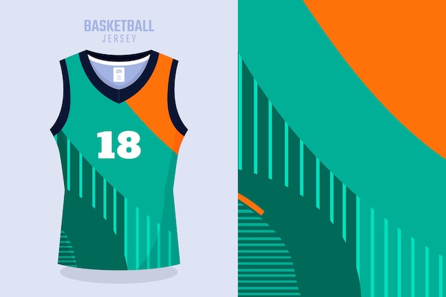 Free Vector basketball jersey pattern design