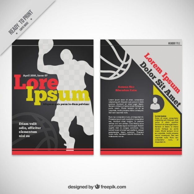 Basketball magazine template