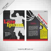 Free vector basketball magazine template