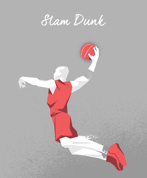 Free Vector basketball player jumping design