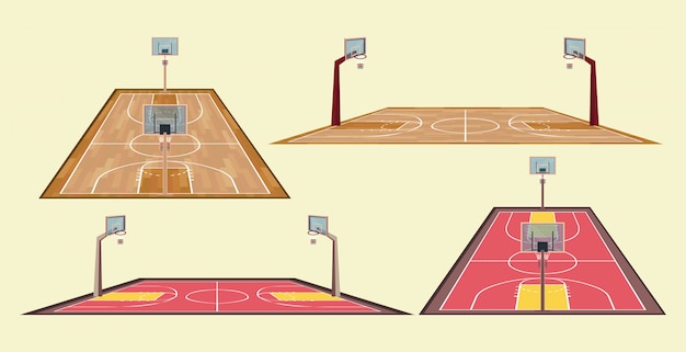 Basketball sport game set of items