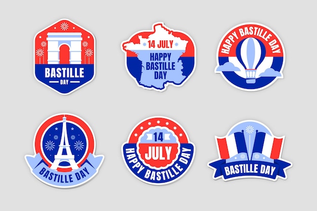 Bastille day badge collection