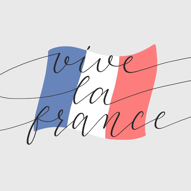 Free Vector bastille day lettering