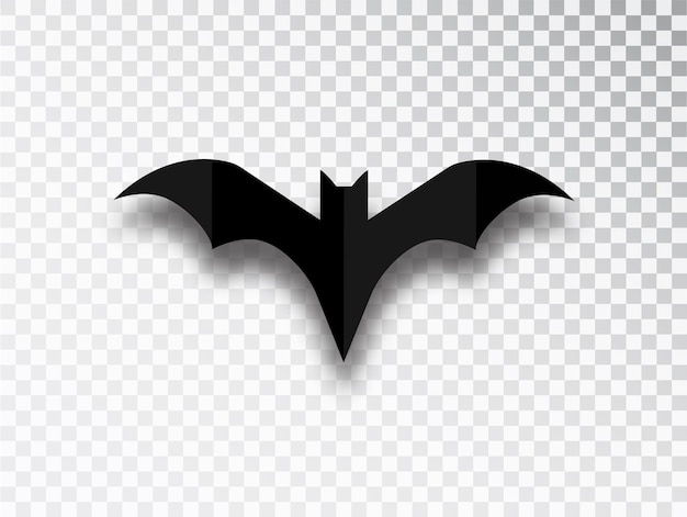 Free Vector bat silhouette isolated on transparent background. halloween traditional design element.