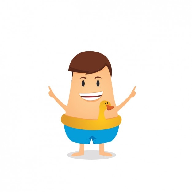 Free Vector bather avatar design