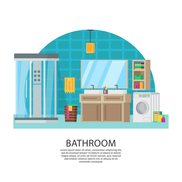 Bathroom Interior Design Composition