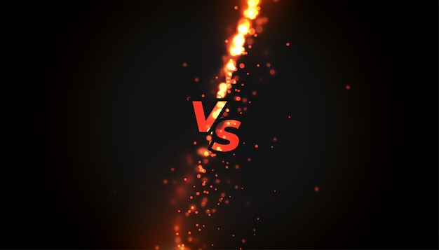 Free vector battle versus vs banner or product comparison background with sparkles