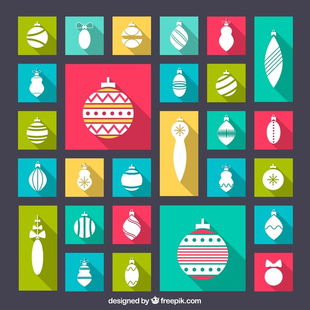 Bauble icons collection