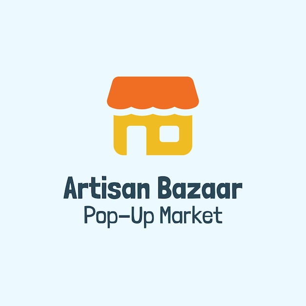 Bazaar pop-up logo template design