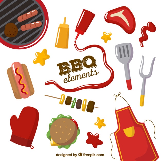 Free Vector bbq elements set