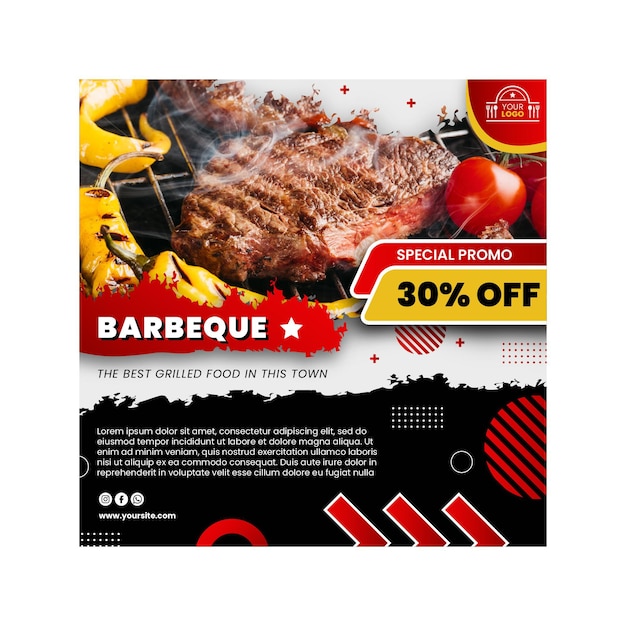 Bbq flyer template