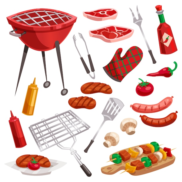 BBQ Grill Elements Set