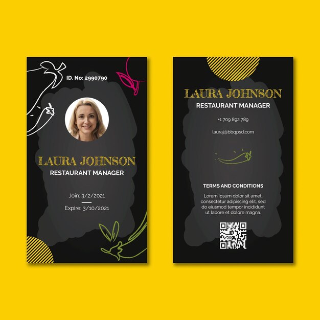 Bbq id card template