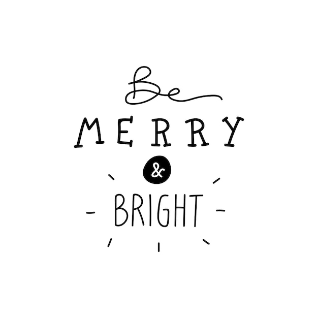 Free vector be merry and bright