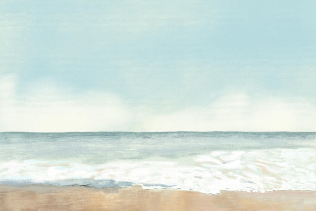 Free vector beach background color pencil illustration