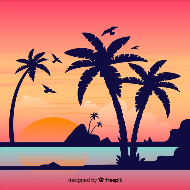 Free vector beach background