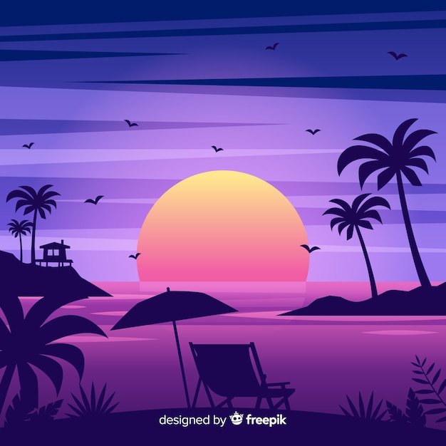 Free Vector beach background