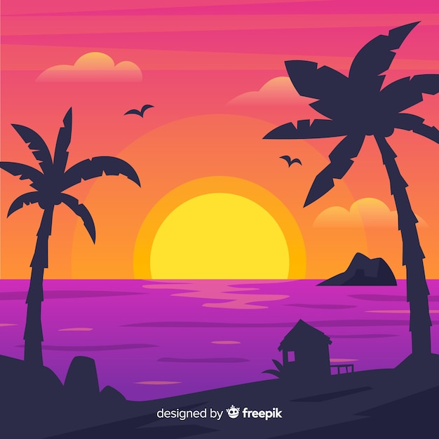 Free Vector beach background