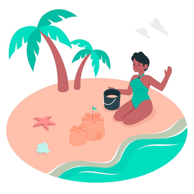 Beach concept illustration