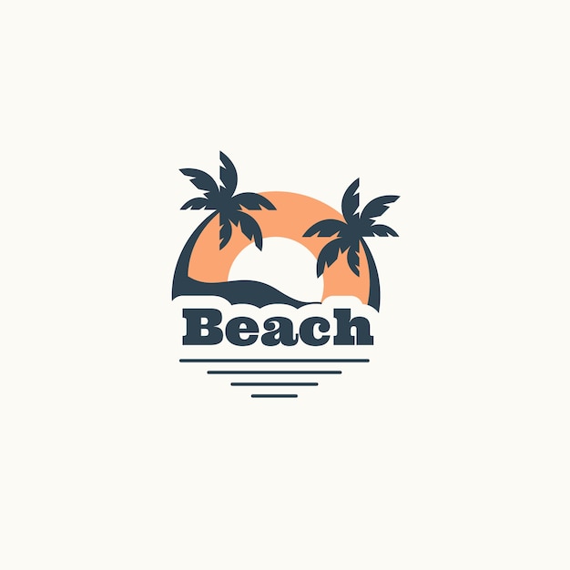 Free vector beach logo template