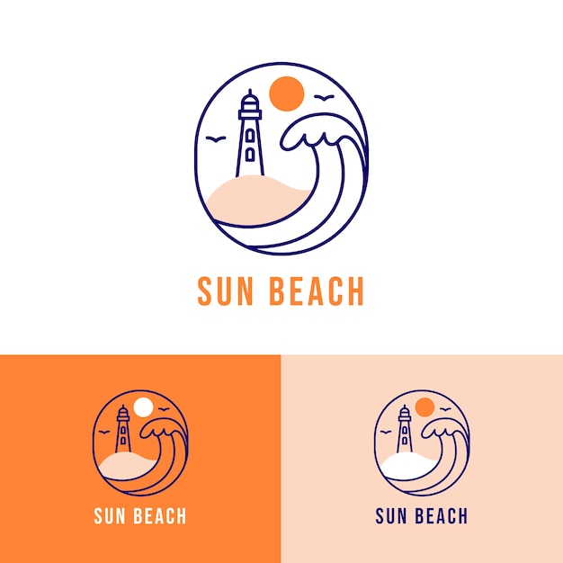 Beach logo template