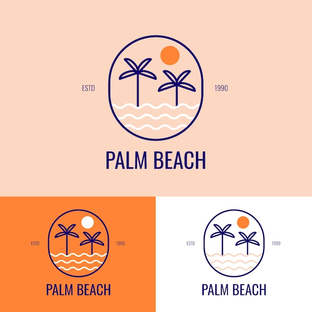 Free Vector beach logo template