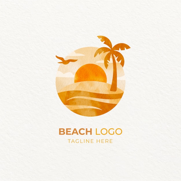 Free vector beach logo template