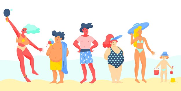 Beach people collection