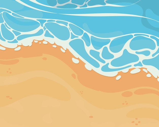 beach sea top view summer concept