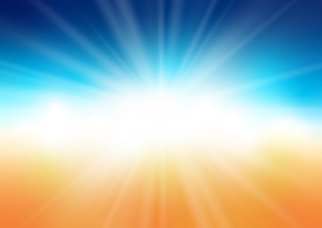 Beach themed background with sun rays design