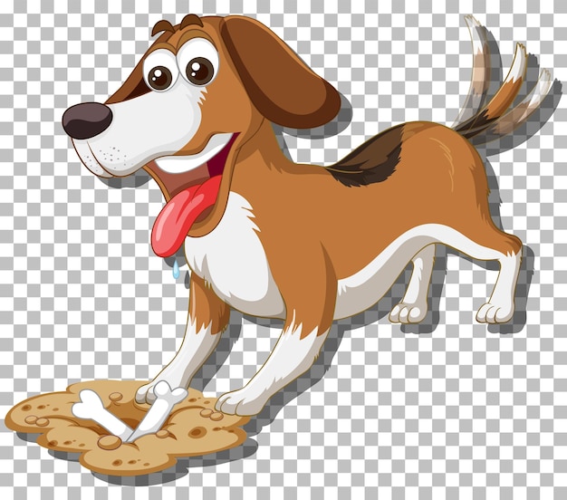 Free Vector beagle dog cartoon character