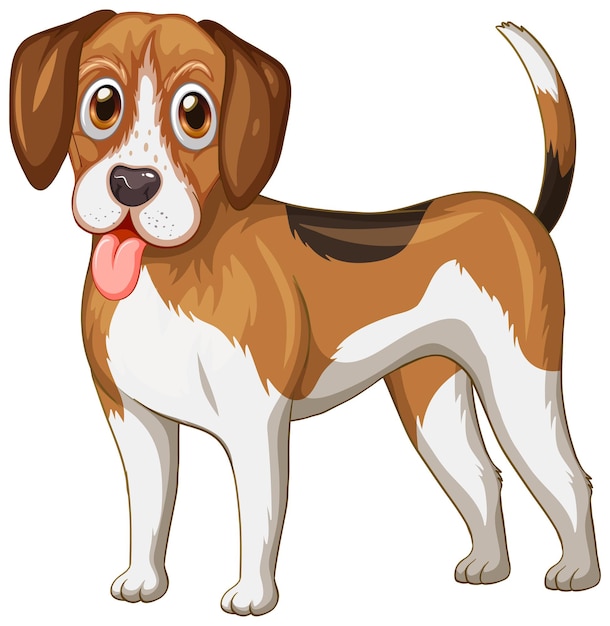 Free Vector beagle dog cartoon on white background