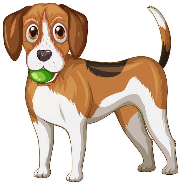 Free Vector beagle dog cartoon on white background