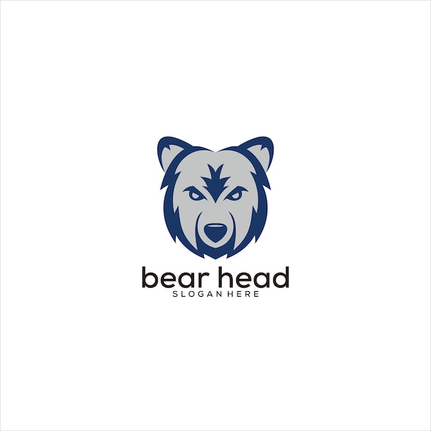 Free vector bear head mascot logo