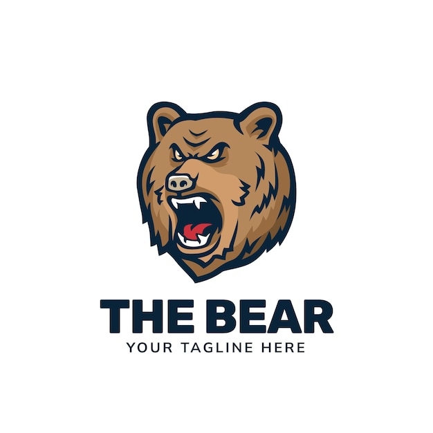 Bear logo design template