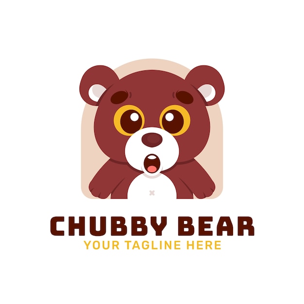 Free vector bear logo design template