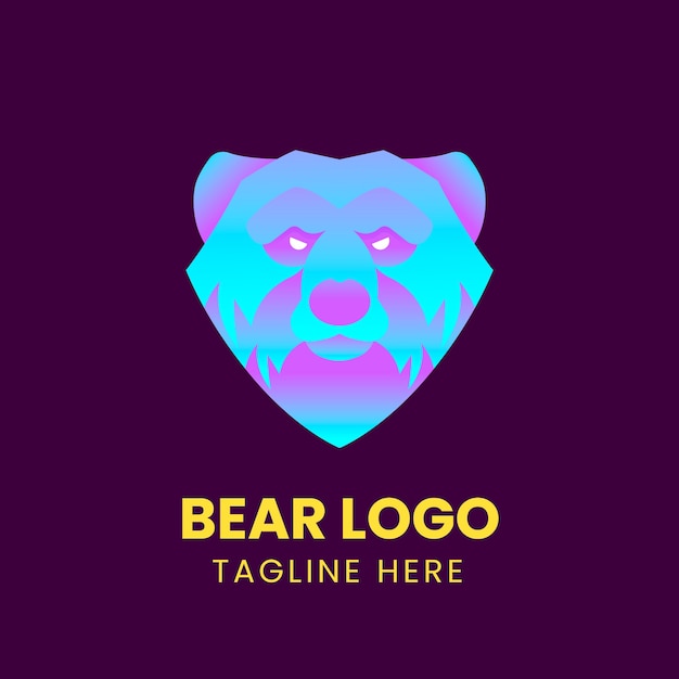 Free Vector bear logo design template