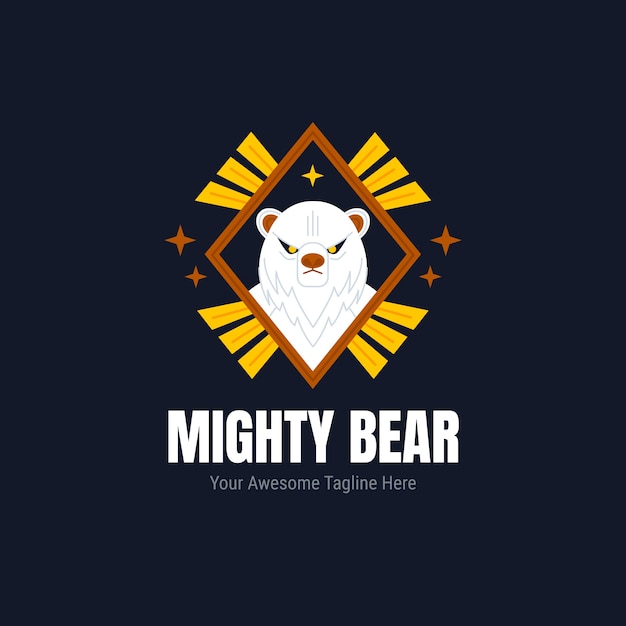 Bear logo design template