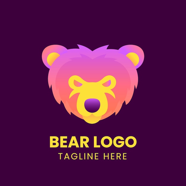 Free vector bear logo design template