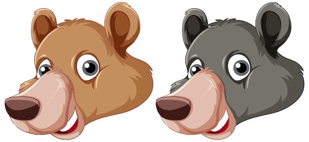 Free Vector a bear on white background