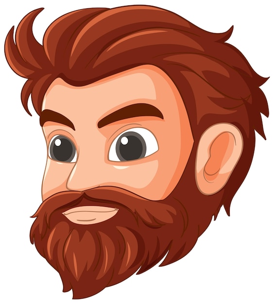 Free vector bearded man cartoon illustration