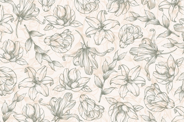 Beauiful and creative floral wallpaper design